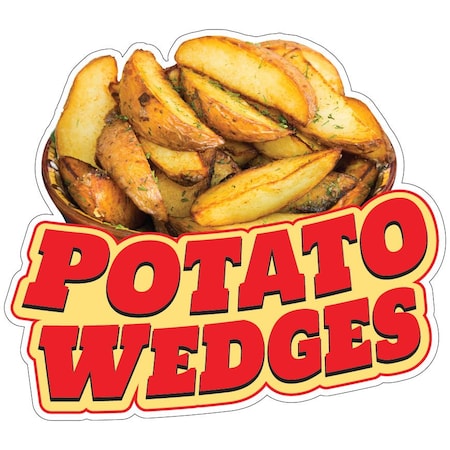 Signmission Potato Wedges Decal Concession Stand Food Truck Sticker, 16" x 8", D-DC-16 Potato Wedges19 D-DC-16 Potato Wedges19